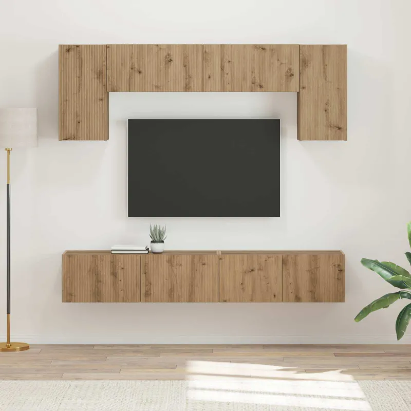 TV spintelių komplektas 4 pcs Amatininkų ąžuolas