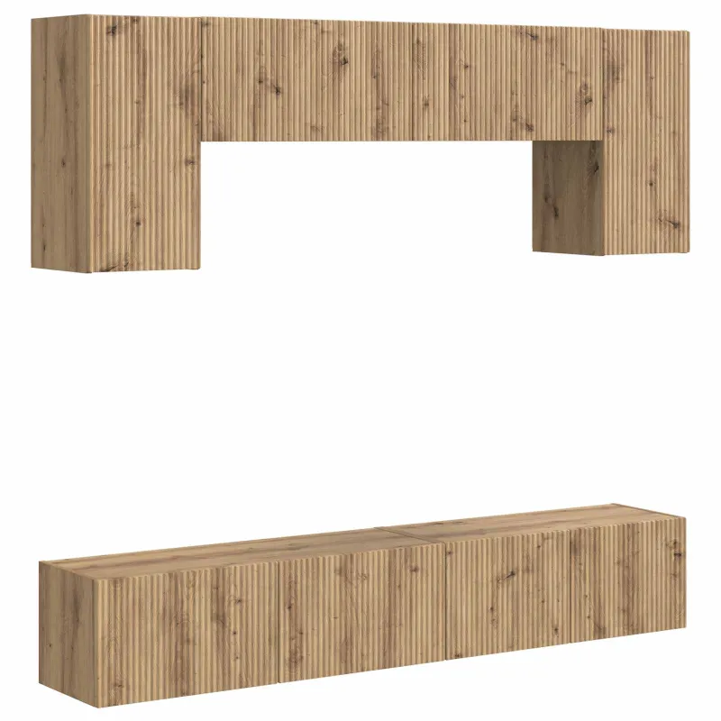 TV spintelių komplektas 4 pcs Amatininkų ąžuolas