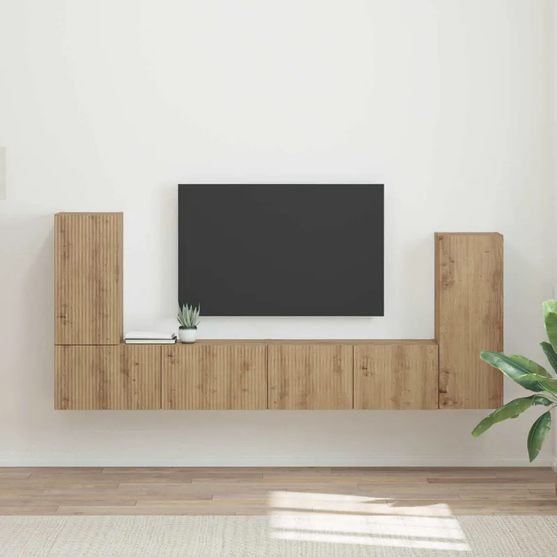 TV spintelių komplektas 4 pcs Amatininkų ąžuolas