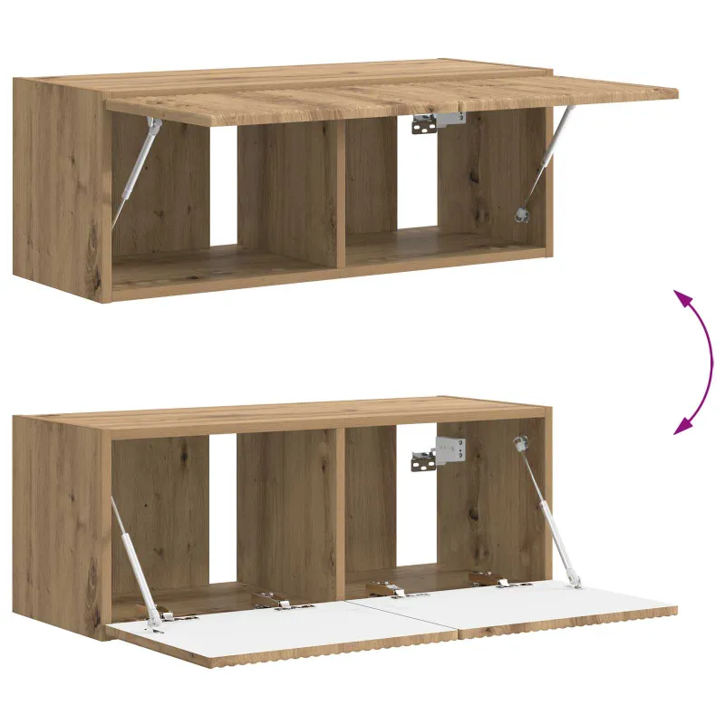 TV spintelių komplektas 4 pcs Amatininkų ąžuolas