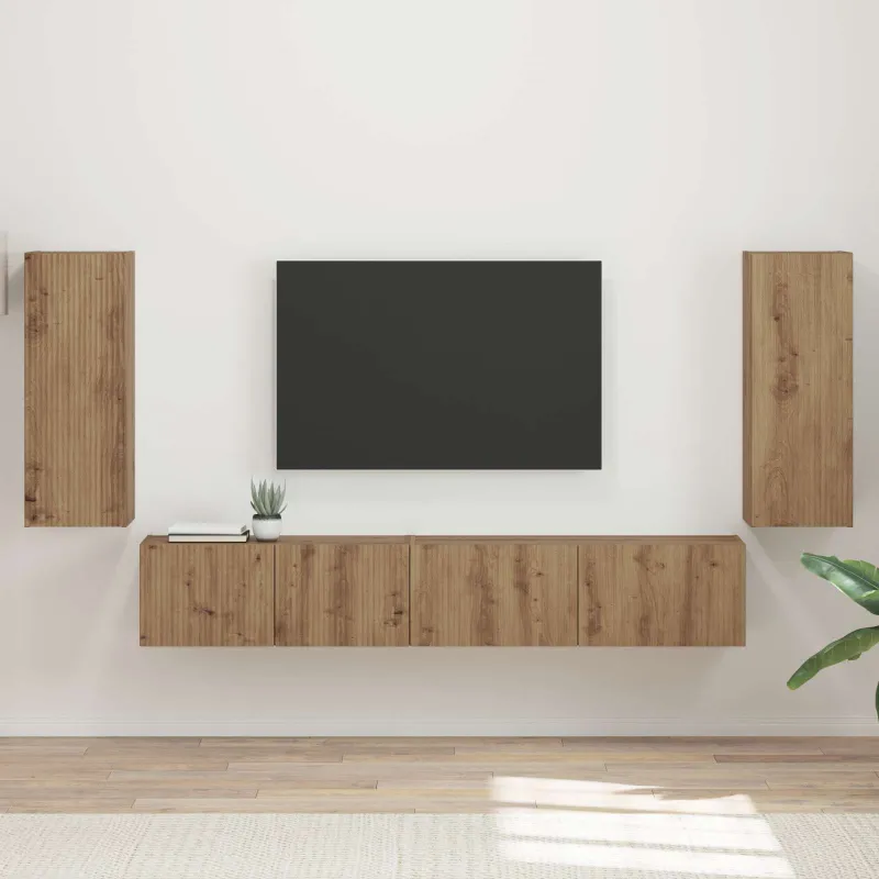 TV spintelių komplektas 4 pcs Amatininkų ąžuolas