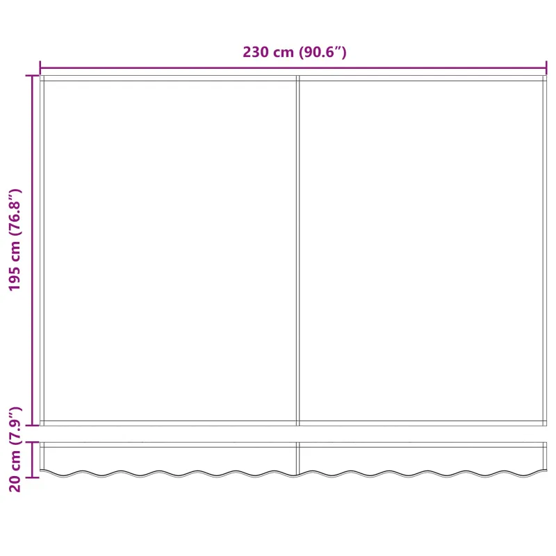 Ištraukiama markizė Raudona ir balta 2,5 x 2 m