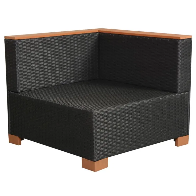 Sodo poilsiaintamistarvikekomplekti, 8-osios durys, musta kiiltävä pinta