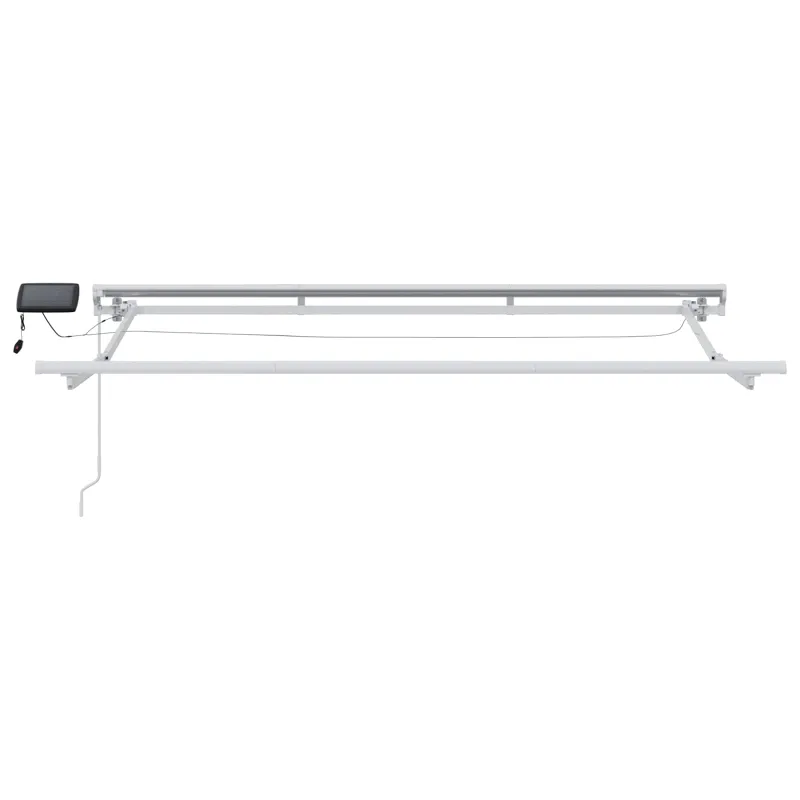 Rankinis markizės rėmas su LED Raudona ir balta 2,5 x 2 m