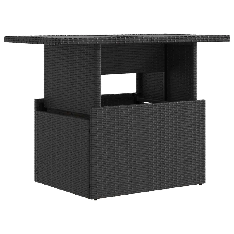 Lauko valgomojo komplektas 5 pcs Juoda ir kreminė balta