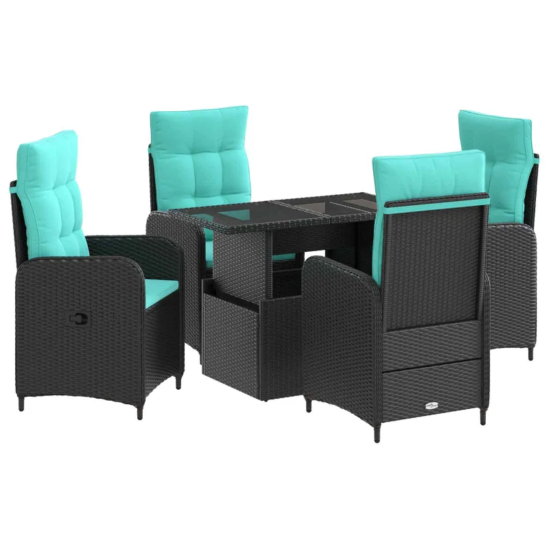 Lauko valgomojo komplektas 5 pcs poliratanas