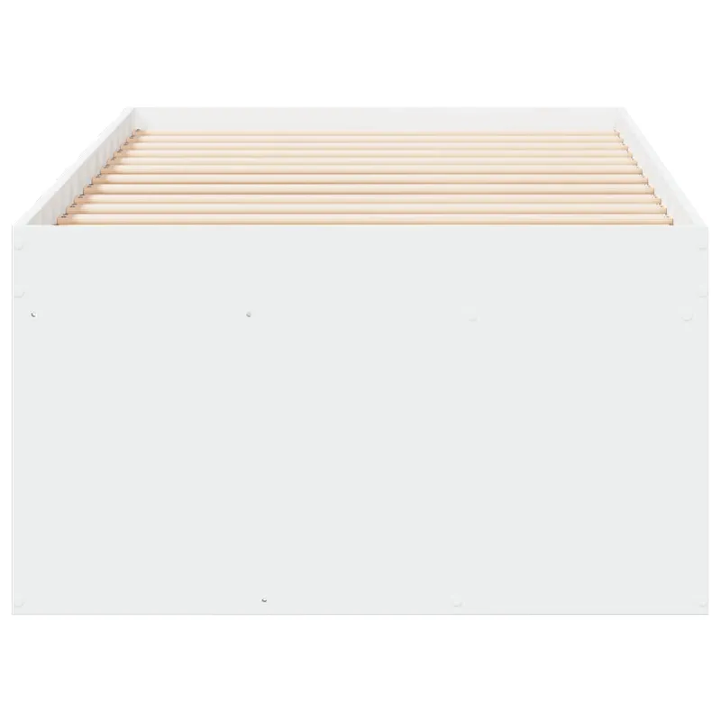 Lovos rėmas su saugojimu Balta 80 x 200 cm Apdirbta mediena