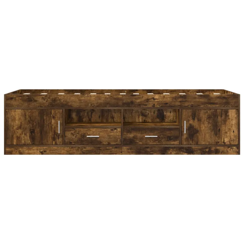 Lovos rėmas su saugojimu su stalčių Dūminio ąžuolo 80 x 200 cm