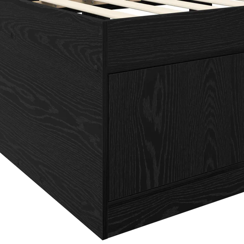 Lovos rėmas su saugojimu su stalčių Juodojo ąžuolo 80 x 200 cm