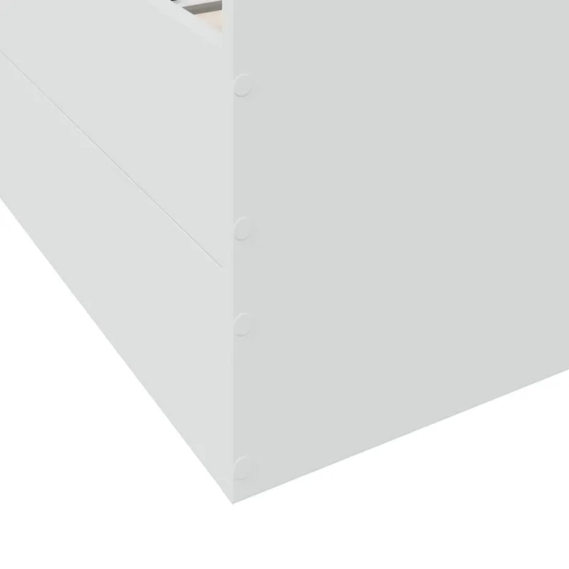 Lovos rėmas su saugojimu Balta 80 x 200 cm Apdirbta mediena