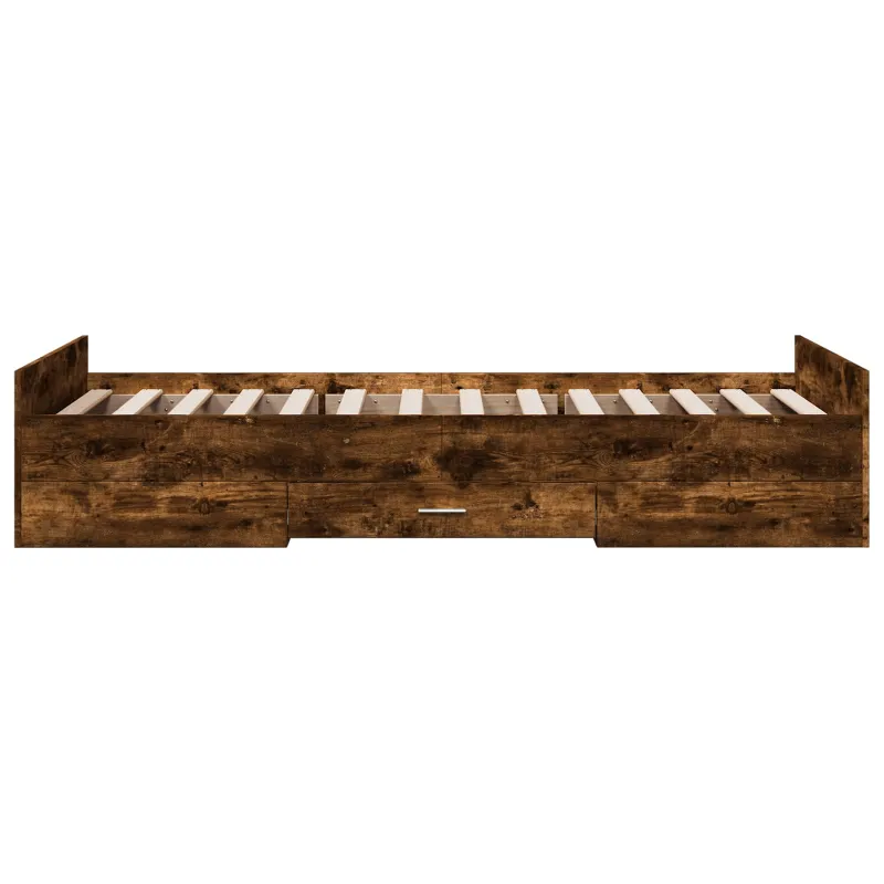 Lovos rėmas su saugojimu su stalčių Dūminio ąžuolo 80 x 200 cm