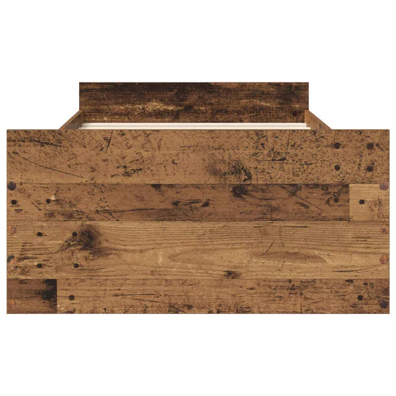 Lovos rėmas su saugojimu Sendintos medienos 80 x 200 cm
