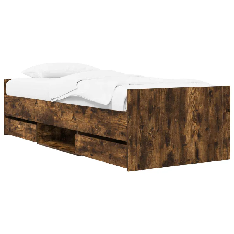 Lovos rėmas su stalčių Dūminio ąžuolo Apdirbta mediena