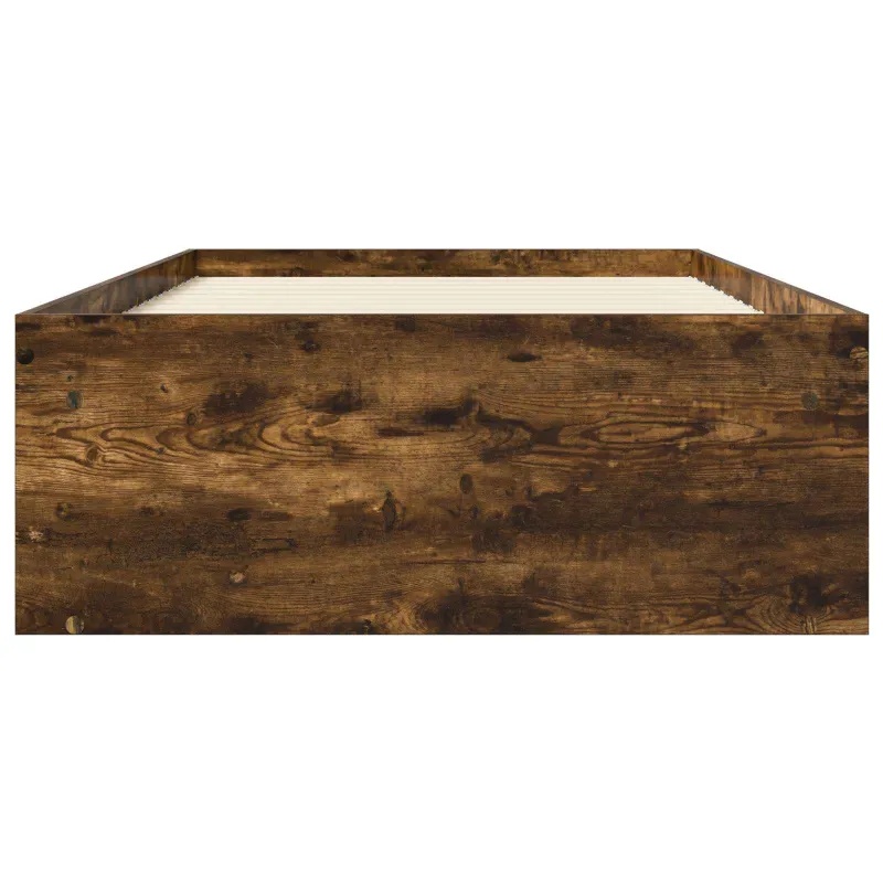 Lovos rėmas su saugojimu su lentyna Dūminio ąžuolo 80 x 200 cm
