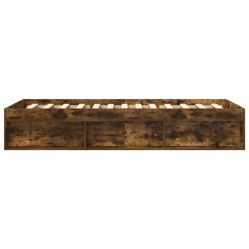 Lovos rėmas su saugojimu su lentyna Dūminio ąžuolo 80 x 200 cm