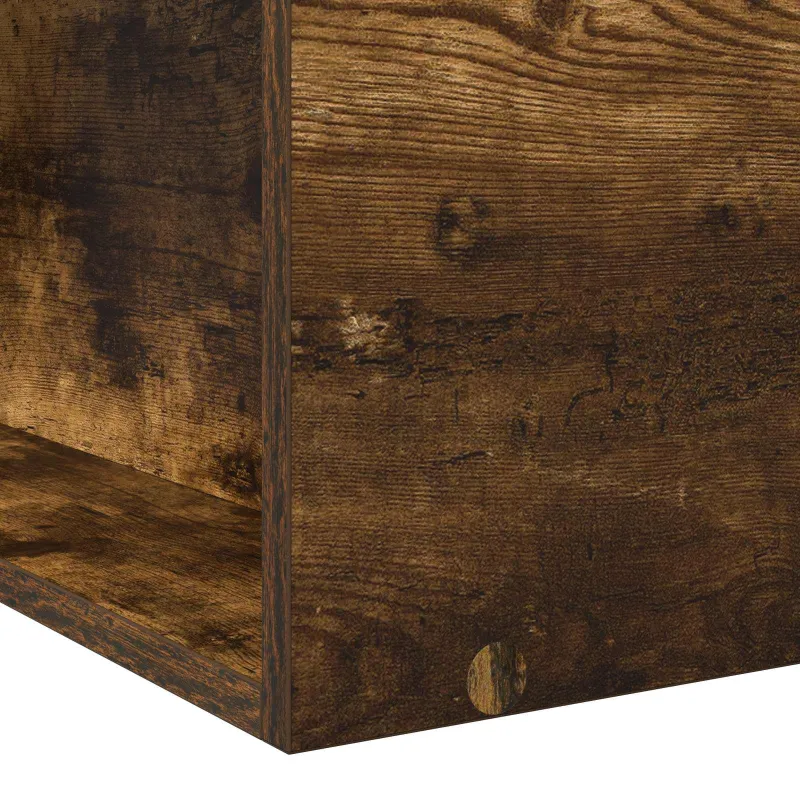 Lovos rėmas su saugojimu su lentyna Dūminio ąžuolo 80 x 200 cm
