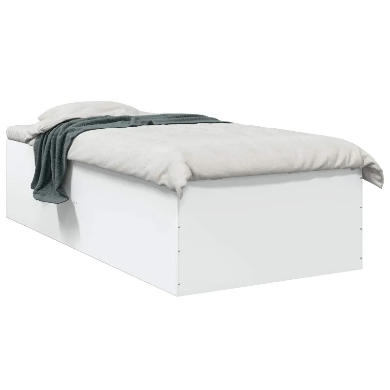 Grindų lovos rėmas Balta 80 x 200 cm Apdirbta mediena