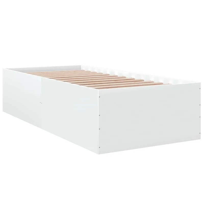 Grindų lovos rėmas Balta 80 x 200 cm Apdirbta mediena