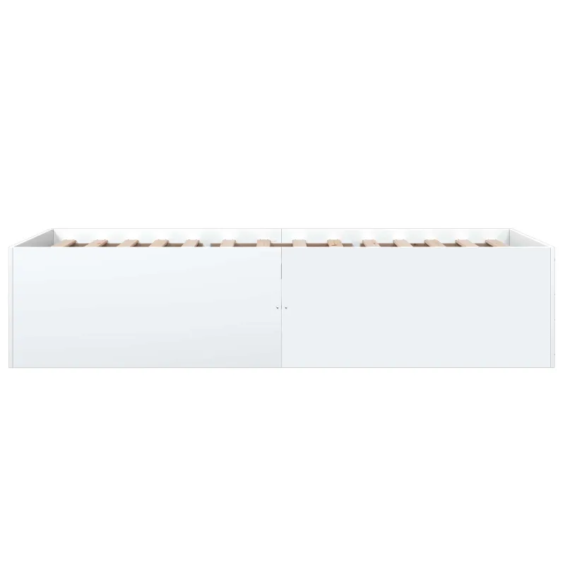 Grindų lovos rėmas Balta 80 x 200 cm Apdirbta mediena