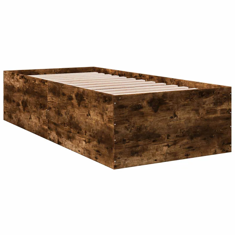 Grindų lovos rėmas Dūminio ąžuolo 80 x 200 cm Apdirbta mediena