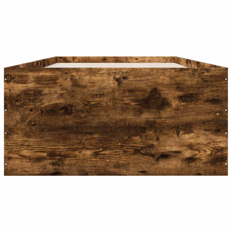 Grindų lovos rėmas Dūminio ąžuolo 80 x 200 cm Apdirbta mediena
