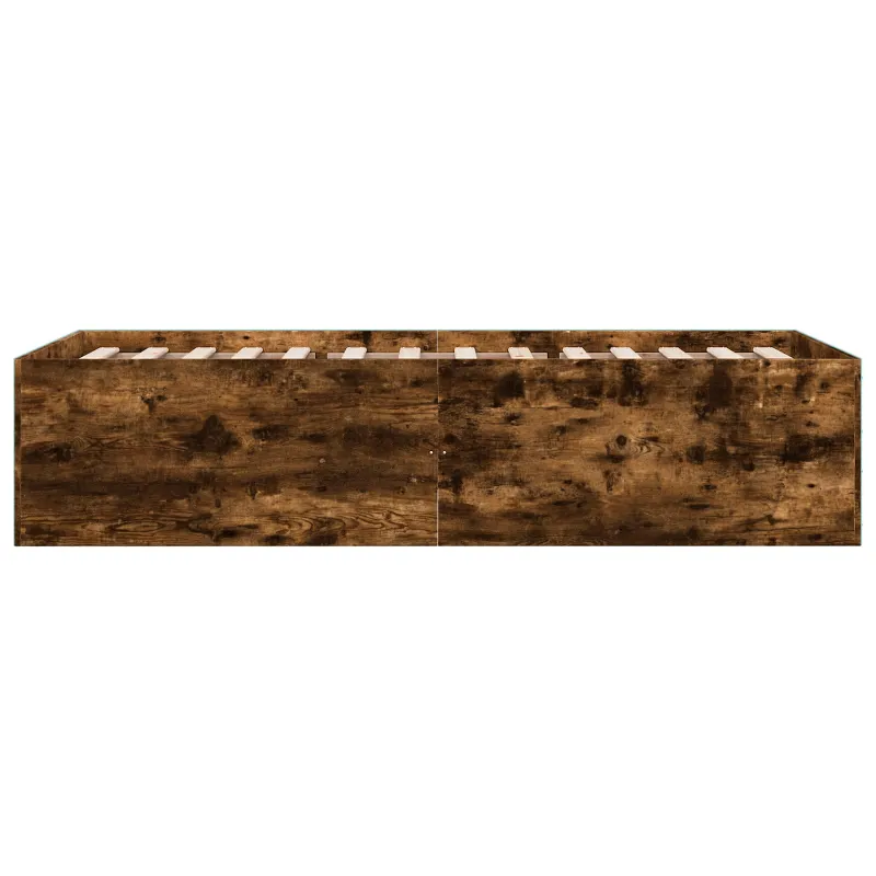Grindų lovos rėmas Dūminio ąžuolo 80 x 200 cm Apdirbta mediena