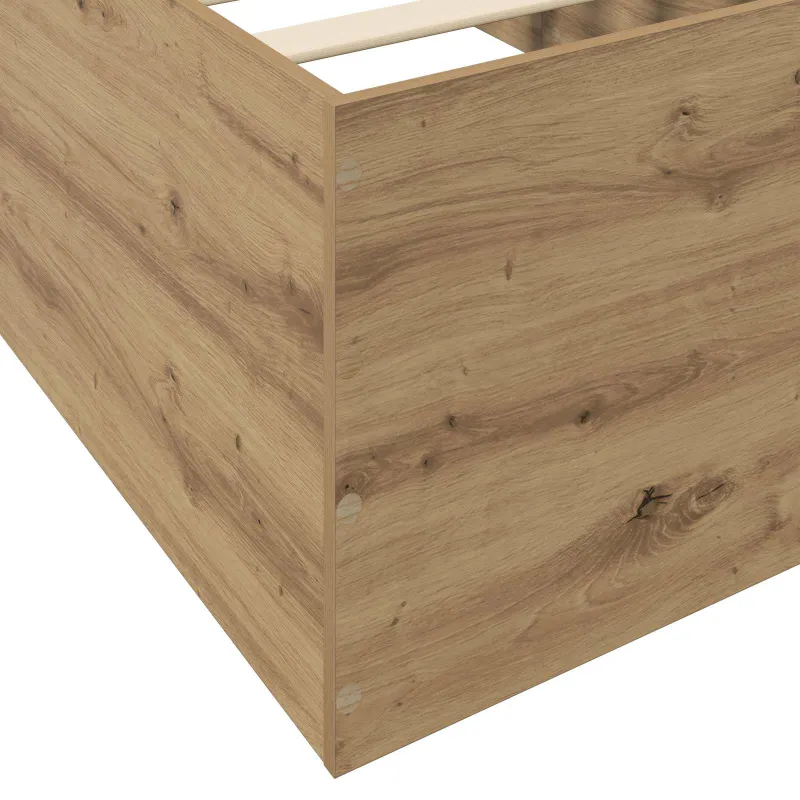 Grindų lovos rėmas Artisano ąžuolo 80 x 200 cm Apdirbta mediena