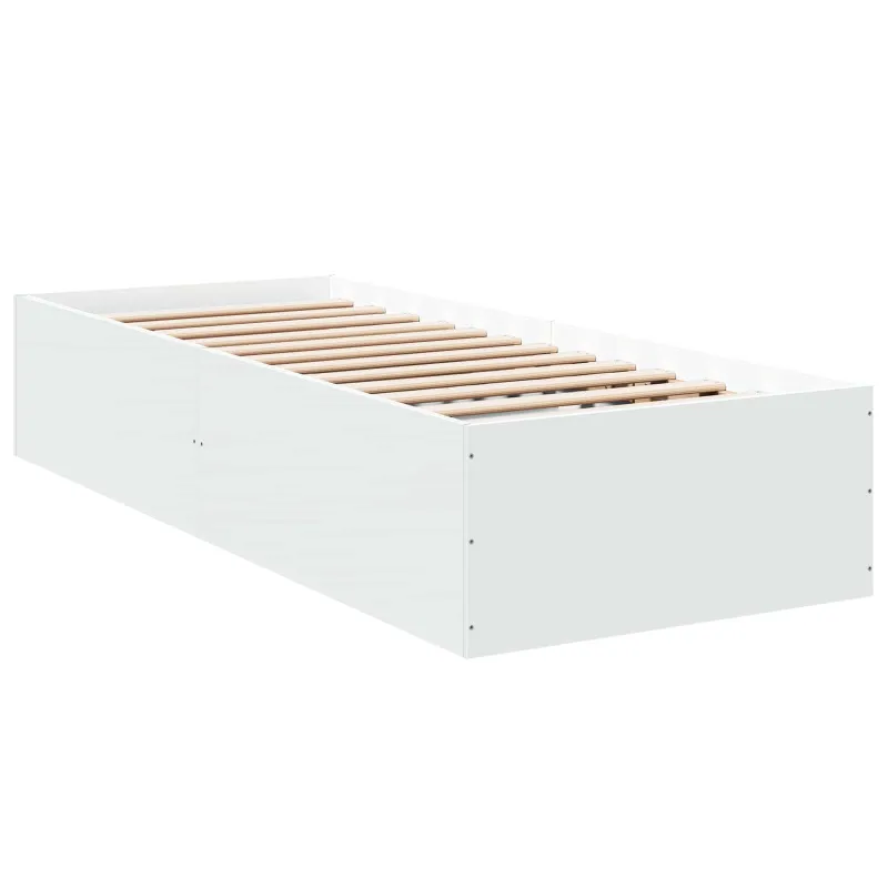 Grindų lovos rėmas Balta 80 x 200 cm Apdirbta mediena