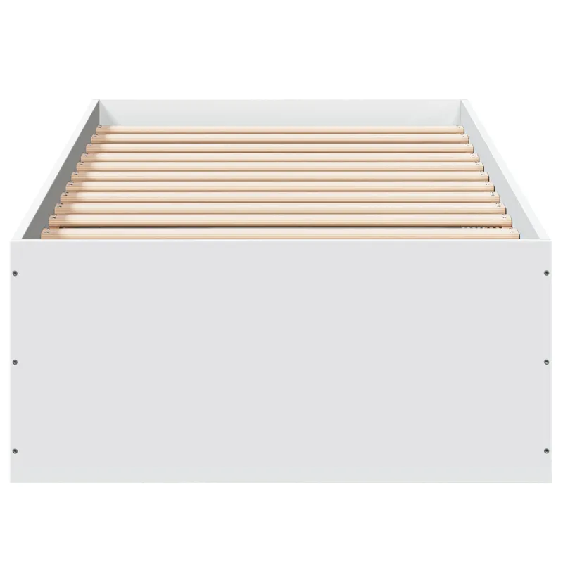 Grindų lovos rėmas Balta 80 x 200 cm Apdirbta mediena