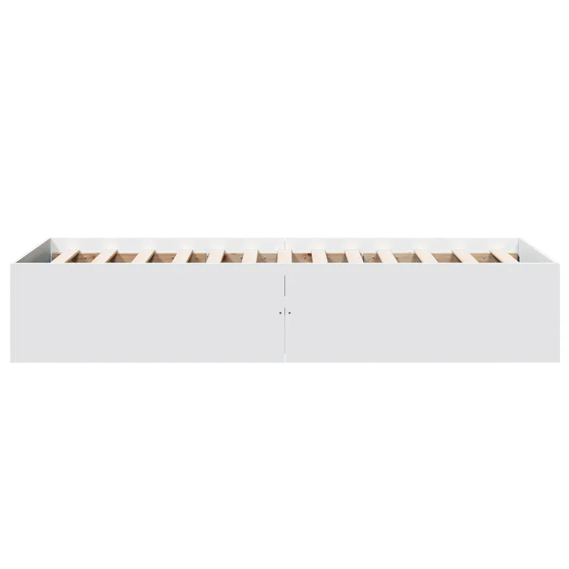Grindų lovos rėmas Balta 80 x 200 cm Apdirbta mediena