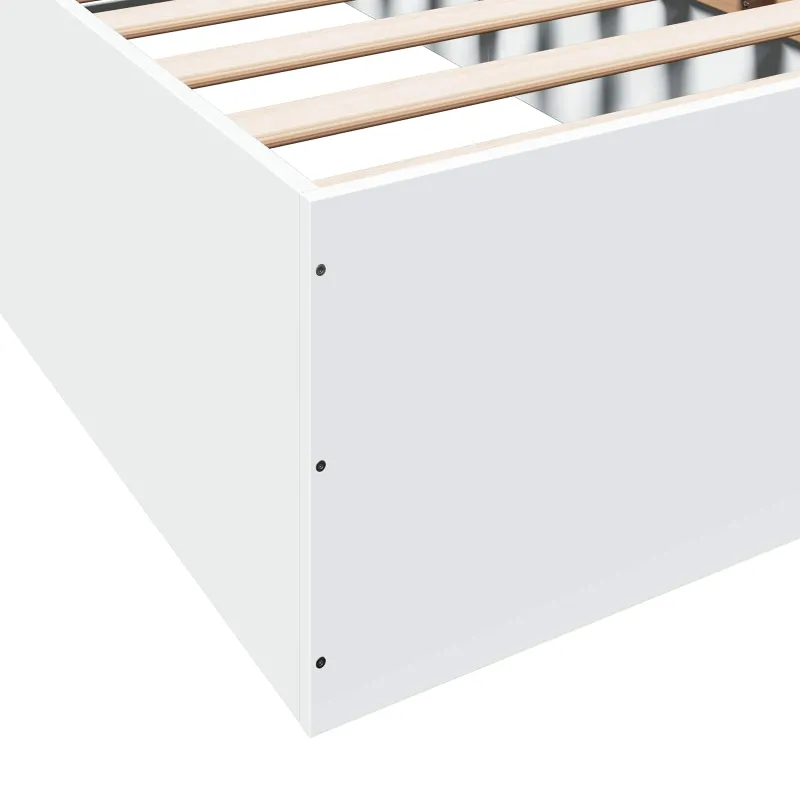 Grindų lovos rėmas Balta 80 x 200 cm Apdirbta mediena