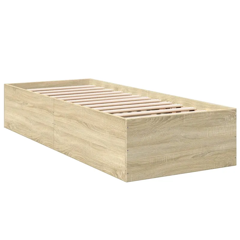 Grindų lovos rėmas Sonoma ąžuolas 80 x 200 cm Apdirbta mediena