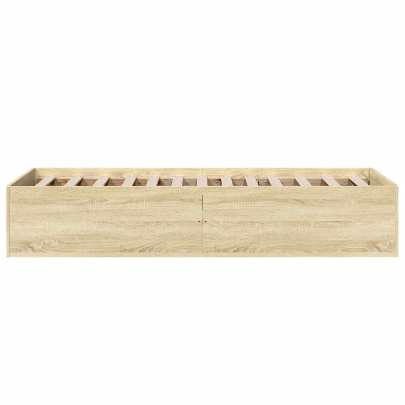 Grindų lovos rėmas Sonoma ąžuolas 80 x 200 cm Apdirbta mediena