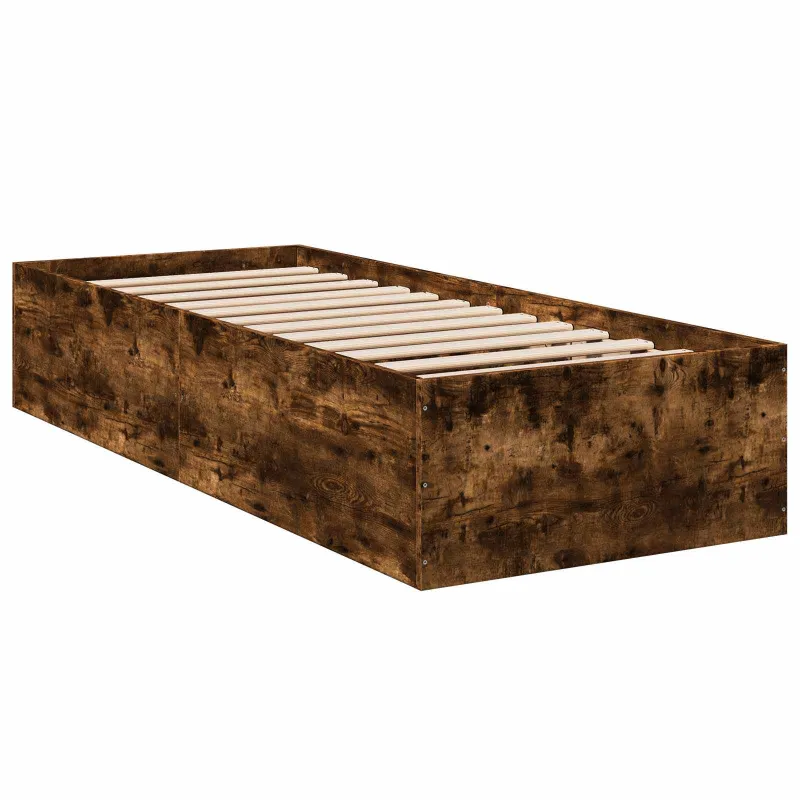 Grindų lovos rėmas Dūminio ąžuolo 80 x 200 cm Apdirbta mediena