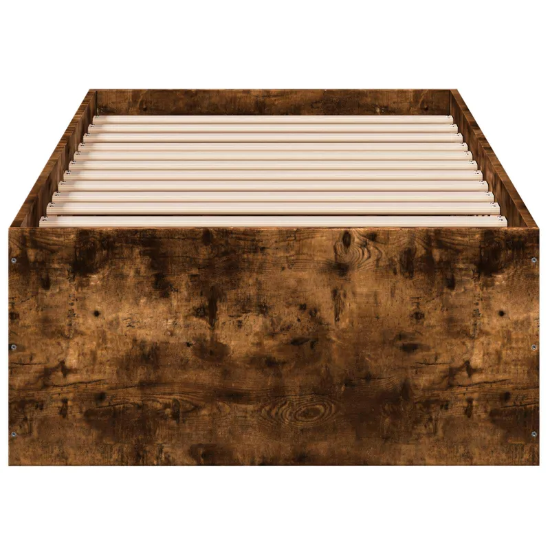Grindų lovos rėmas Dūminio ąžuolo 80 x 200 cm Apdirbta mediena