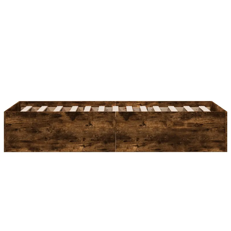 Grindų lovos rėmas Dūminio ąžuolo 80 x 200 cm Apdirbta mediena