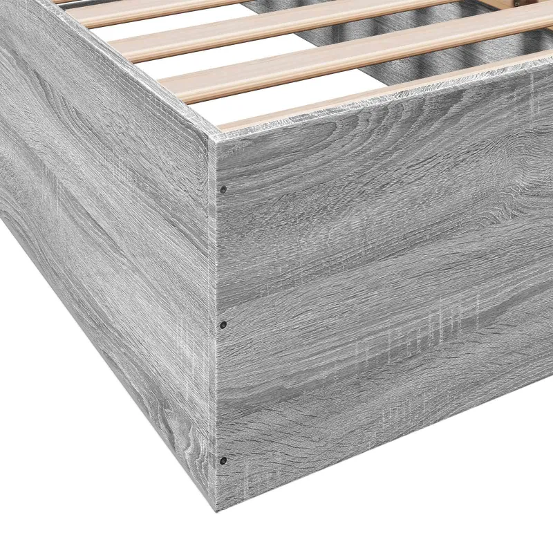 Grindų lovos rėmas Pilka Sonoma 80 x 200 cm Apdirbta mediena