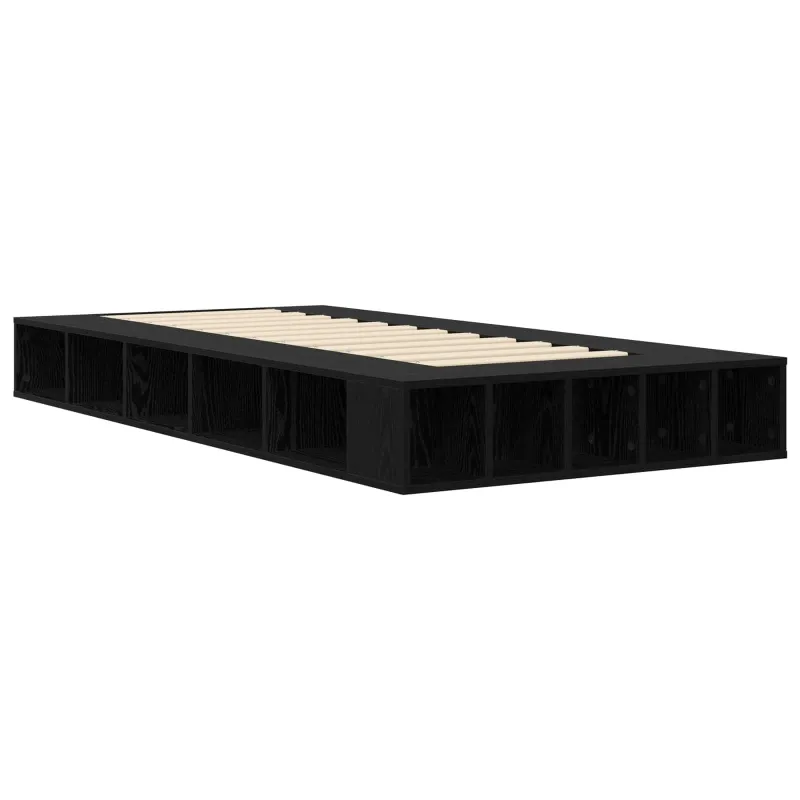 Lovos rėmas su saugojimu su lentyna Juodojo ąžuolo 80 x 200 cm