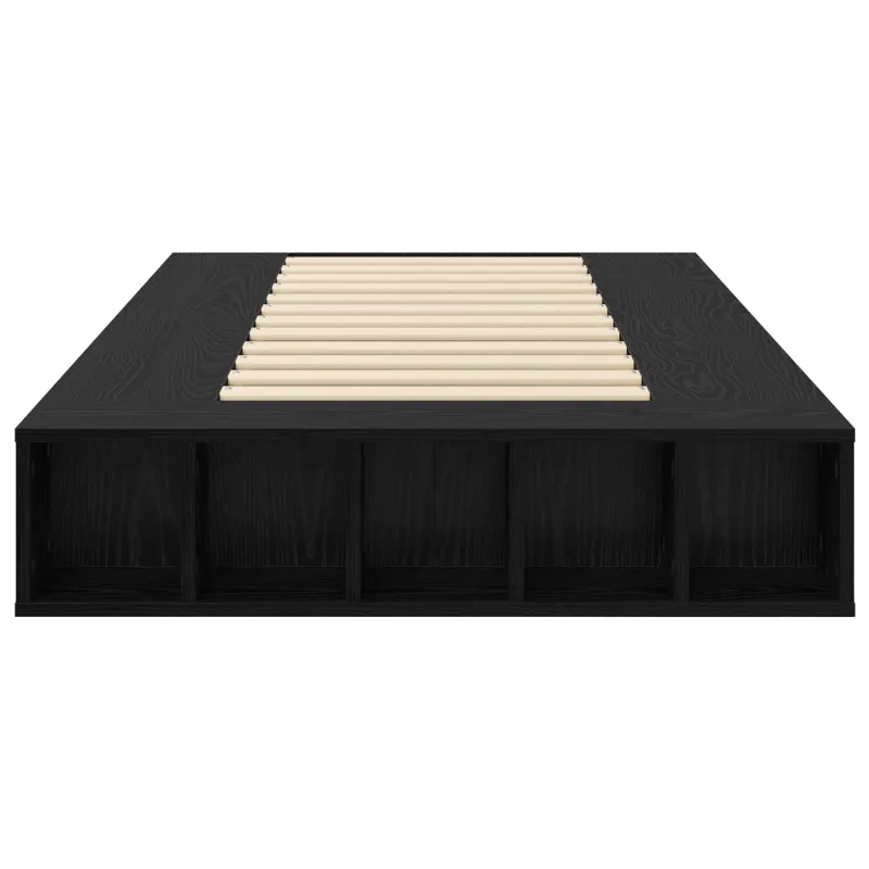 Lovos rėmas su saugojimu su lentyna Juodojo ąžuolo 80 x 200 cm