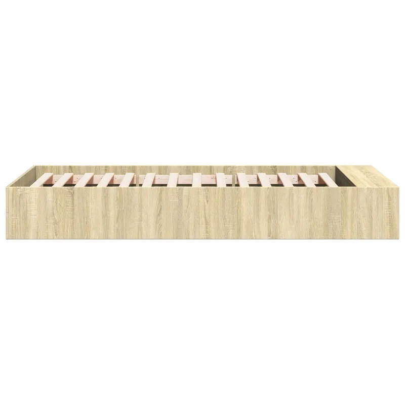 Lovos rėmas su saugojimu su lentyna Sonoma ąžuolas 80 x 200 cm
