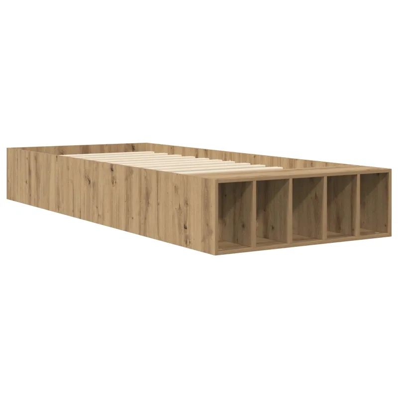 Lovos rėmas su saugojimu su lentyna Artisano ąžuolo 80 x 200 cm