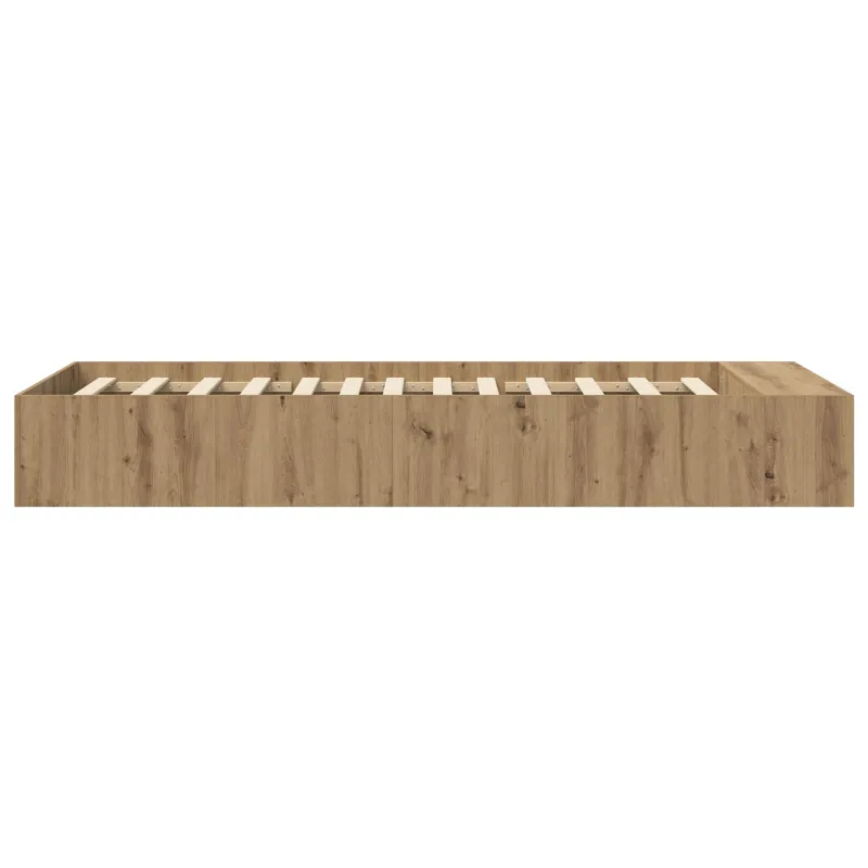 Lovos rėmas su saugojimu su lentyna Artisano ąžuolo 80 x 200 cm