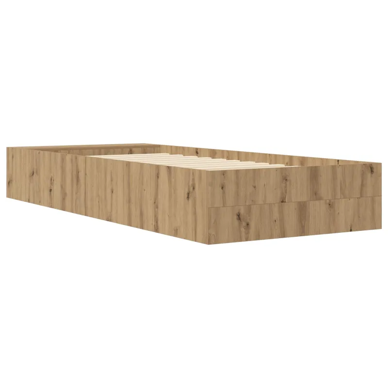 Lovos rėmas su saugojimu su lentyna Artisano ąžuolo 80 x 200 cm