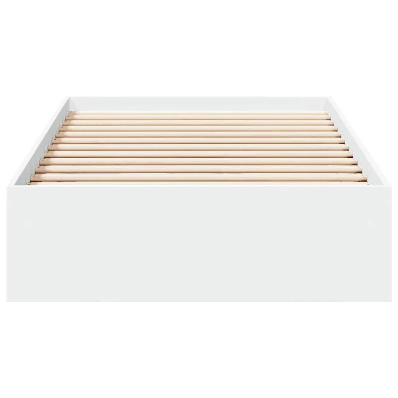 Lovos rėmas su saugojimu Balta 80 x 200 cm Apdirbta mediena