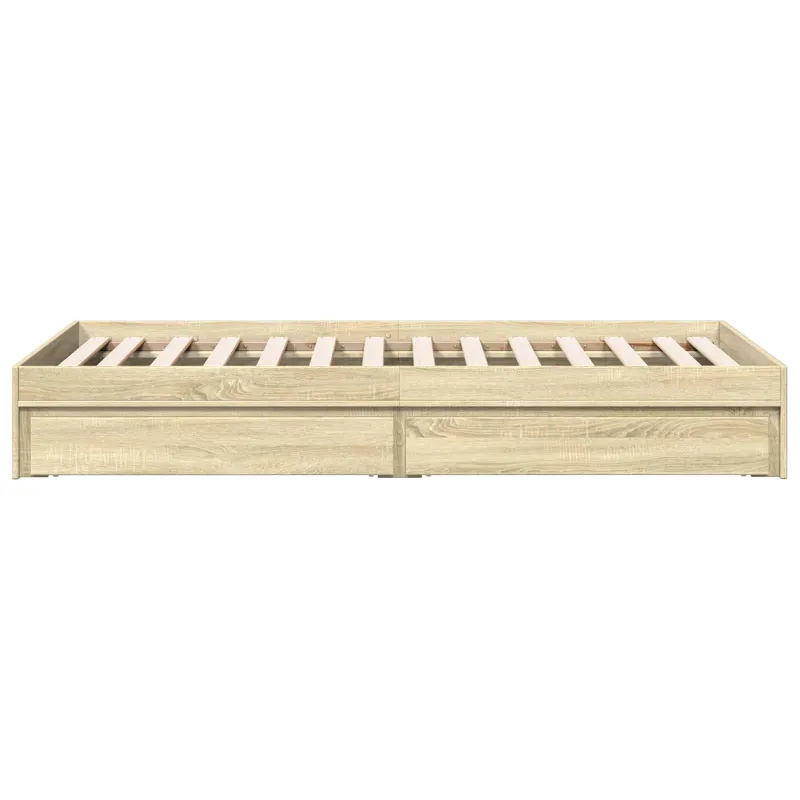 Lovos rėmas su saugojimu su stalčių Sonoma ąžuolas 80 x 200 cm