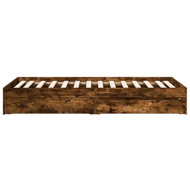Lovos rėmas su saugojimu su stalčių Dūminio ąžuolo 80 x 200 cm