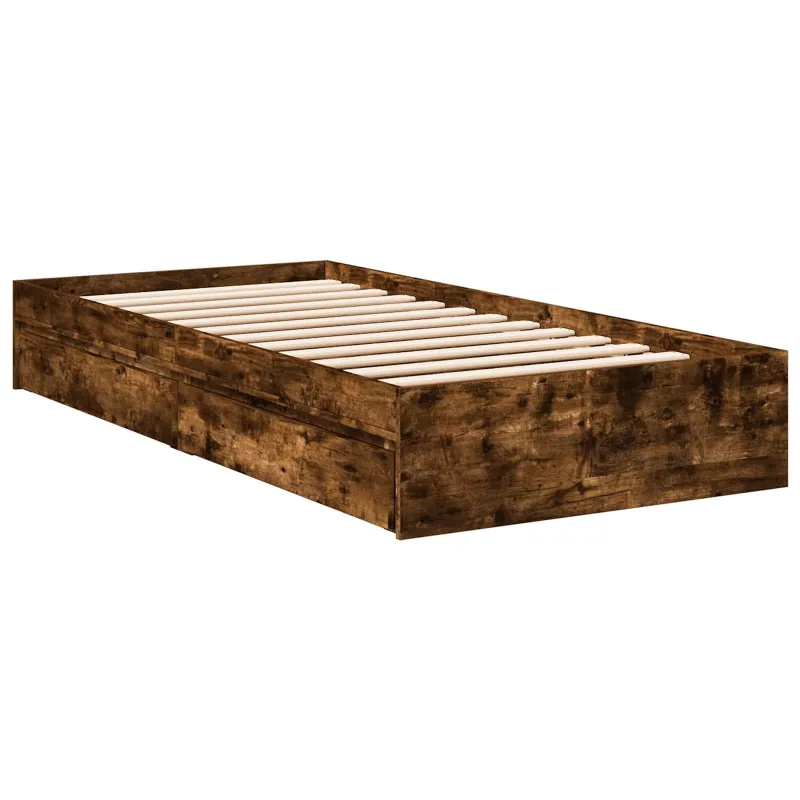 Lovos rėmas su saugojimu su stalčių Dūminio ąžuolo 80 x 200 cm