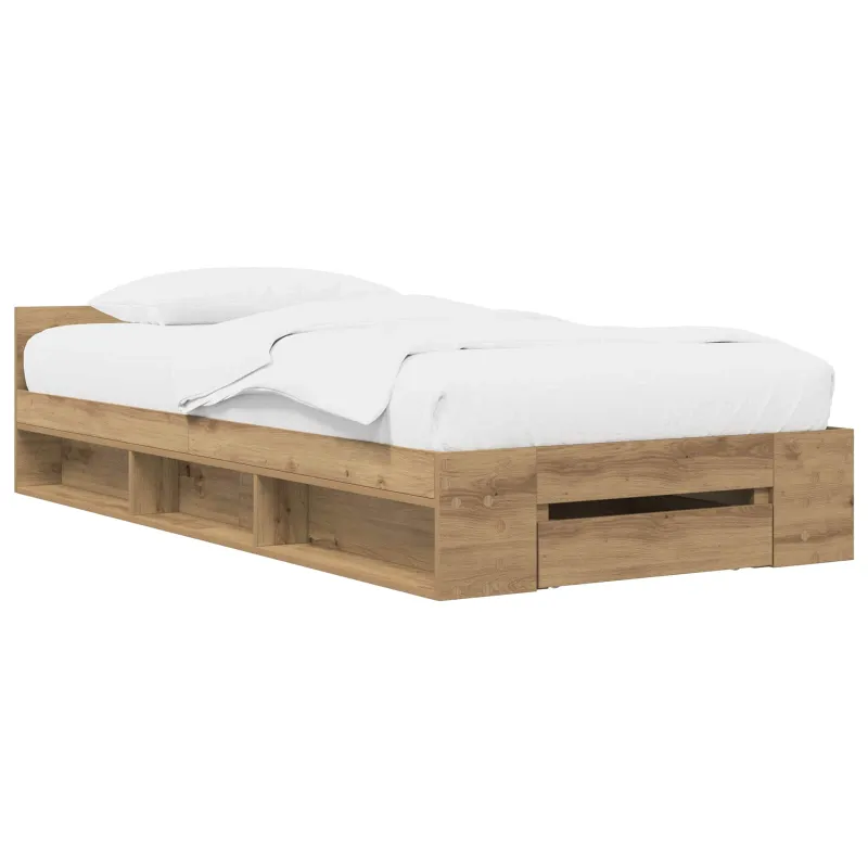 Lovos rėmas su saugojimu su stalčių Artisano ąžuolo 80 x 200 cm
