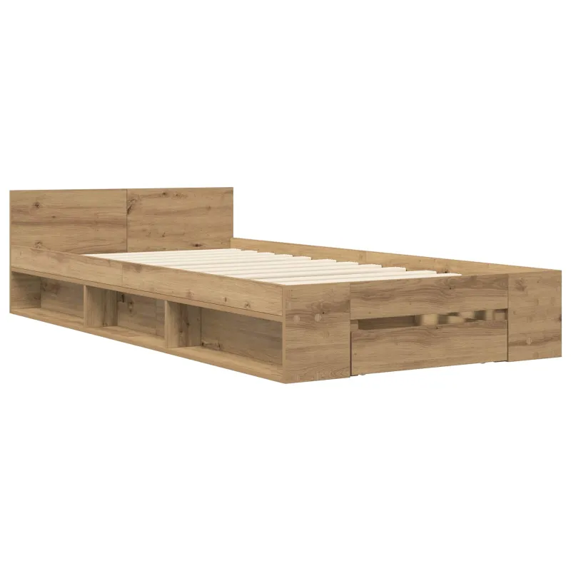 Lovos rėmas su saugojimu su stalčių Artisano ąžuolo 80 x 200 cm
