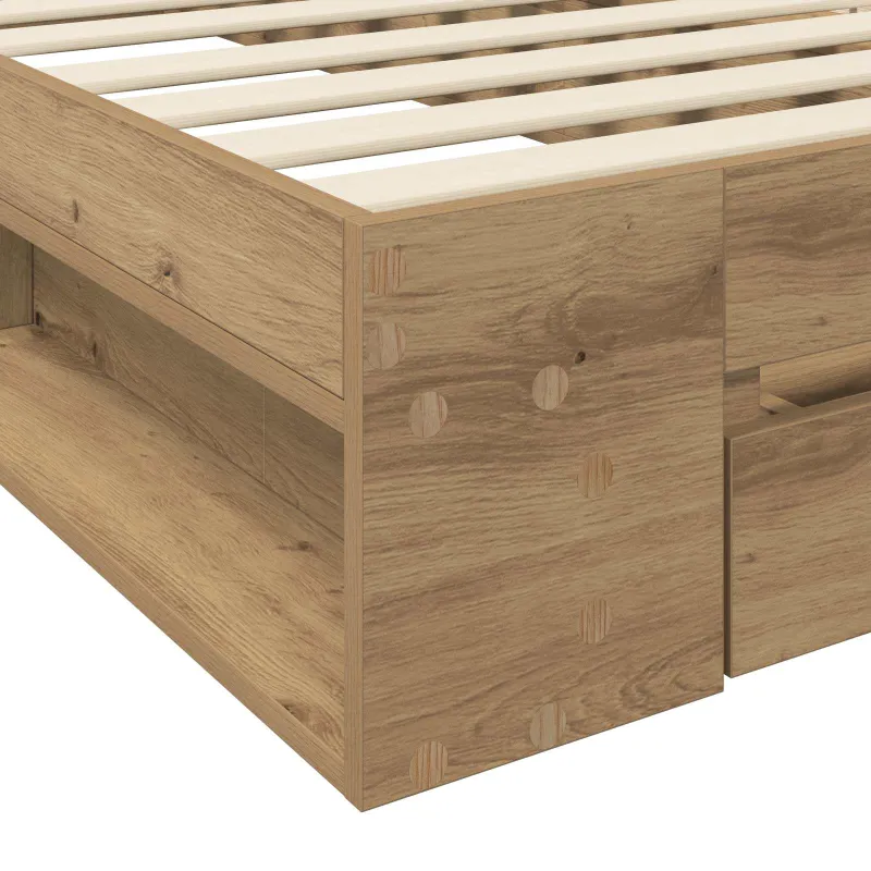 Lovos rėmas su saugojimu su stalčių Artisano ąžuolo 80 x 200 cm